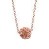 Universal necklace stainless steel, spherical fashionable accessory, European style, diamond encrusted, wholesale