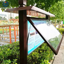 不锈钢宣传栏广告灯箱小区公告栏校园橱窗栏文化长廊多场景适用