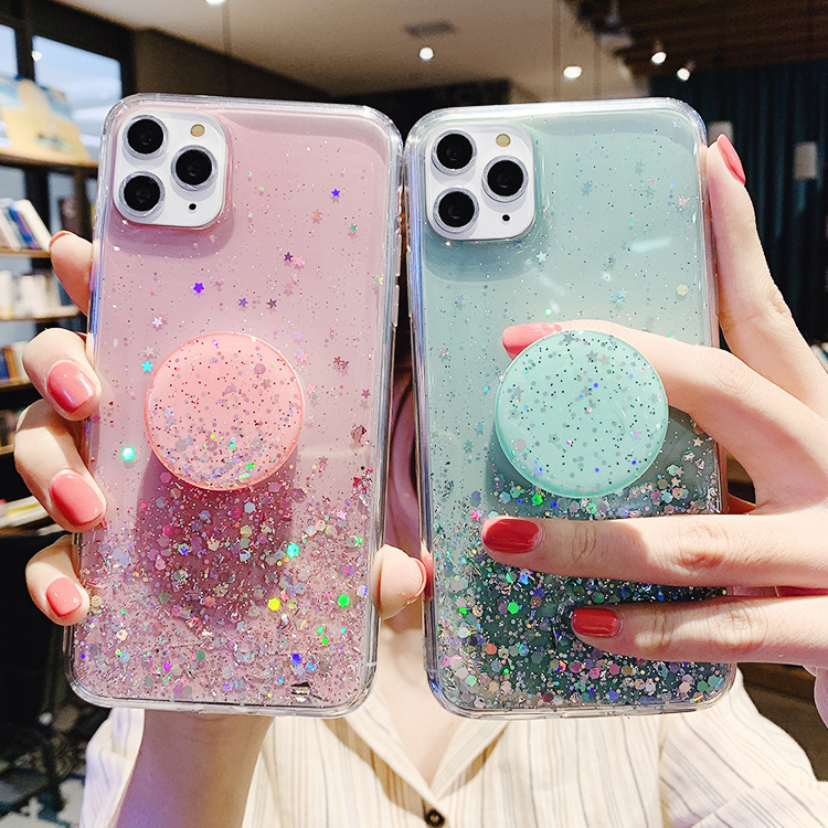 Suitable for Samsung S26Plus Mobile Phone Case Glitter Powder Glue Star S25 Protective Cover Internet Celebrity Soft 36a57s24 Simple