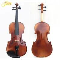 Ученики-исполнители Пинггуан Handmade Резная Скрипка Скрипка 10 лет Клен Белый Сосна Черный Черный продажа Тайвань Темплик