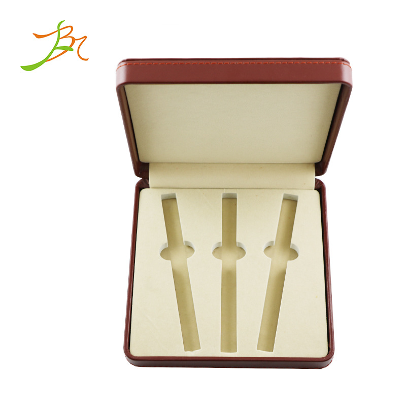 厂家供应PU皮革盒子 翻盖礼品笔盒包装盒 创意EVA销售包装礼品盒