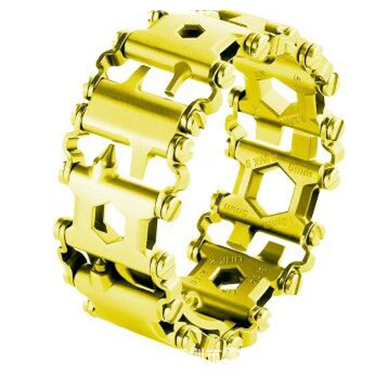 Pulsera multifuncional herramienta al aire libre supervivencia al aire libre 29-en-una herramienta de combinación simple pulsera de acero inoxidable multi-color