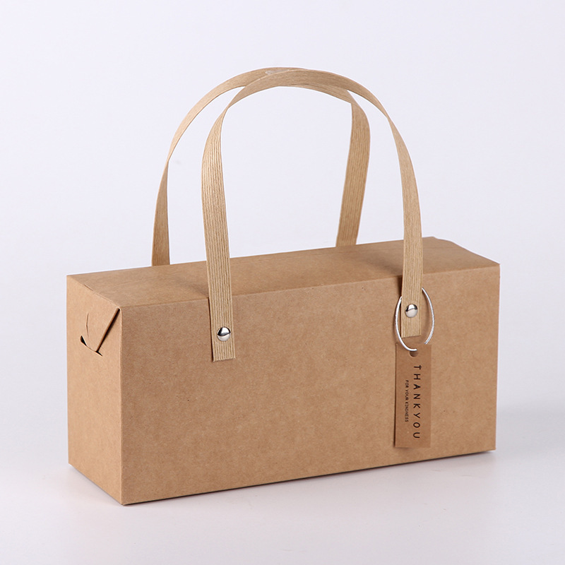 Portable Kraft paper moon cake packaging carton travel local specialty gift gift packaging box