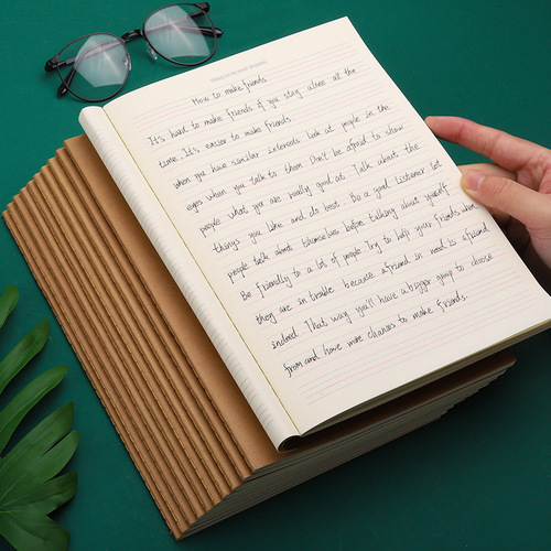 Kaba Bear B5 notebook thickened primary school junior high school cowhide large middle school student simple 16K soft surface copy English