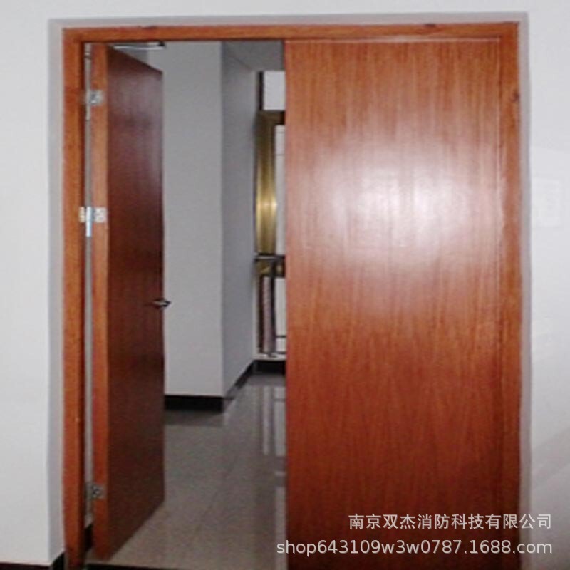Yancheng Fireproof Door and Window Manufacturer Wholesale Wooden Fireproof Doors for Entry, Insulated, Paint-Free, Special for Fire Inspection