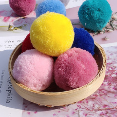 5cm colorful fur ball diy polyester plush ball knitted hat pendant lace fur ball keychain