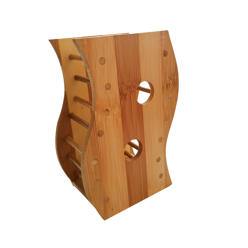 Estante de almacenamiento de cocina Estante de almacenamiento Tubo de bambú orgánico Organizador de utensilios de Bambú