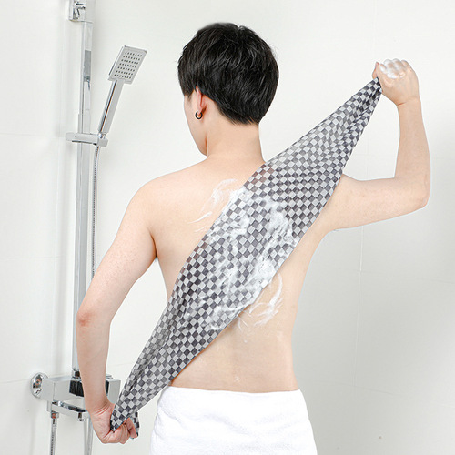 Japanese imported bath towel for men with extended strip bath towel for soaking in the bath, rubbing mud on the back to remove contamination, pull back strip bath towel for bathing