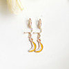 Cute cartoon earrings, fresh children's short ear clips, Korean style, simple and elegant design, no pierced ears, internet celebrity