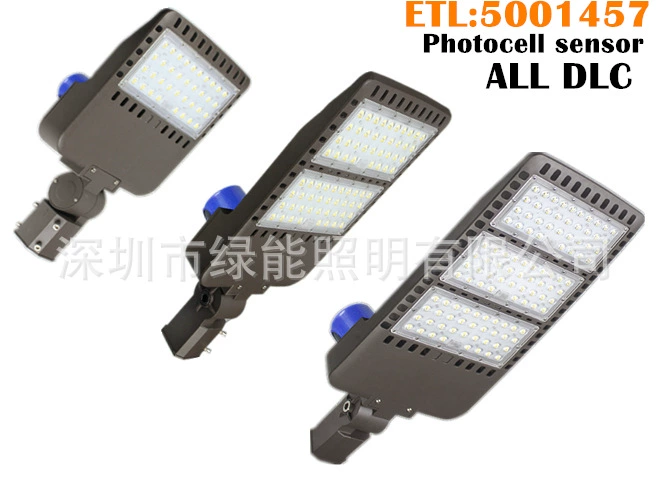 DLC ETL CETL IP66 Световой датчик Световой модуль LED Shoe Box Light Light 300W 5 -лет Гарантия качества