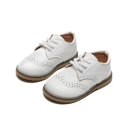 Korean style boys' shoes  spring new style children's retro leather shoes soft soles for small and medium-sized children's shoes baby shoes