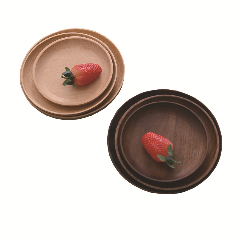 Bandeja de pizza de madera cocina bandeja pequeña de madera de almacenamiento de exportación simple escritorio multifuncional comida japonesa Nórdica