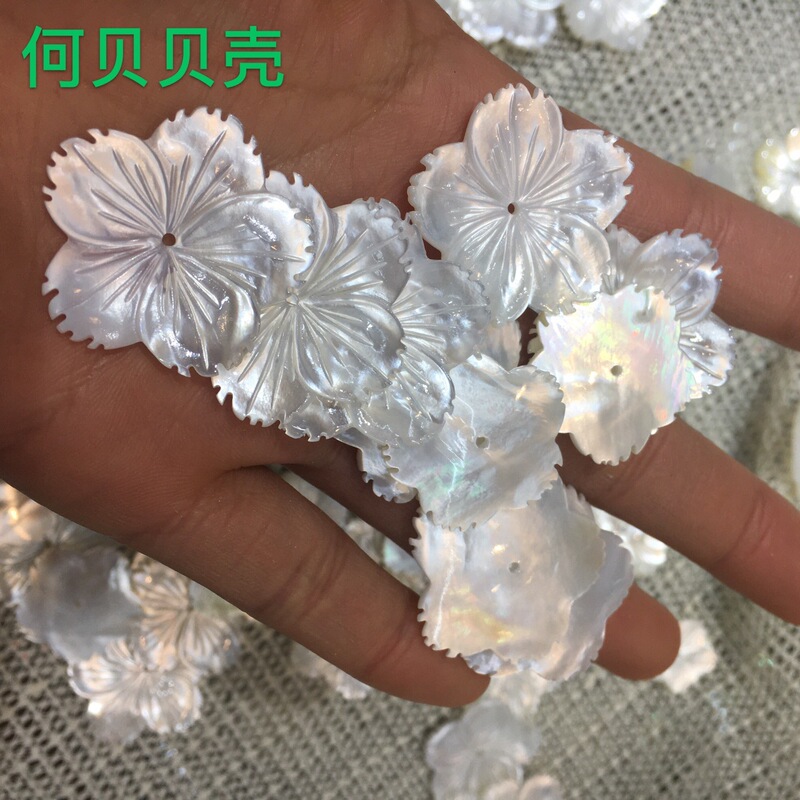 White Butterfly Shell Pure White Multi-Tooth Cherry Blossom Costume Hair Accessory Pendant Accessories 30Mm.20Mm.25Mm Yiwu Hebei Shell