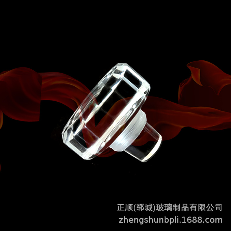 批发水晶玻璃酒瓶盖 白酒瓶瓶盖 洋酒瓶盖 四方八角瓶盖