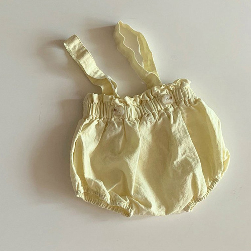 Summer fashionable and cute overalls for boys and girls, triangle harem baby casual plaid rompers, thin Korean style