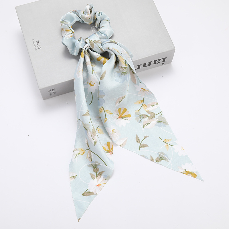 Pequeño anillo de intestino grande fresco triángulo largo anillo de cabello de cabello de bosque dulce disco de cabello de tela de cola de caballo anillo adornamiento para el cabello