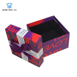 厂家直销手表盒 内配精美绒布枕头 热销纸卡印刷纸丝带蝴蝶结盒子