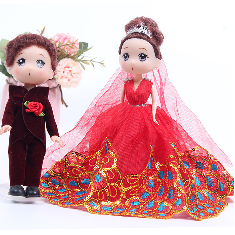 Spot 18cm Constant Tide Confused Barbie Doll Couple Confused Doll Princess Girl Ornaments Wedding Car Decoration Pair Baby Spot 18cm Constant Tide Confused Barbie Doll Couple Confused Doll Princess Girl Ornaments Wedding Car Decoration Pair Baby