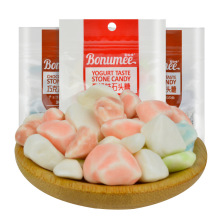 寶奴石頭水果糖巧克力酸奶味糖果70g休閑懷舊兒童零食粒裝批發