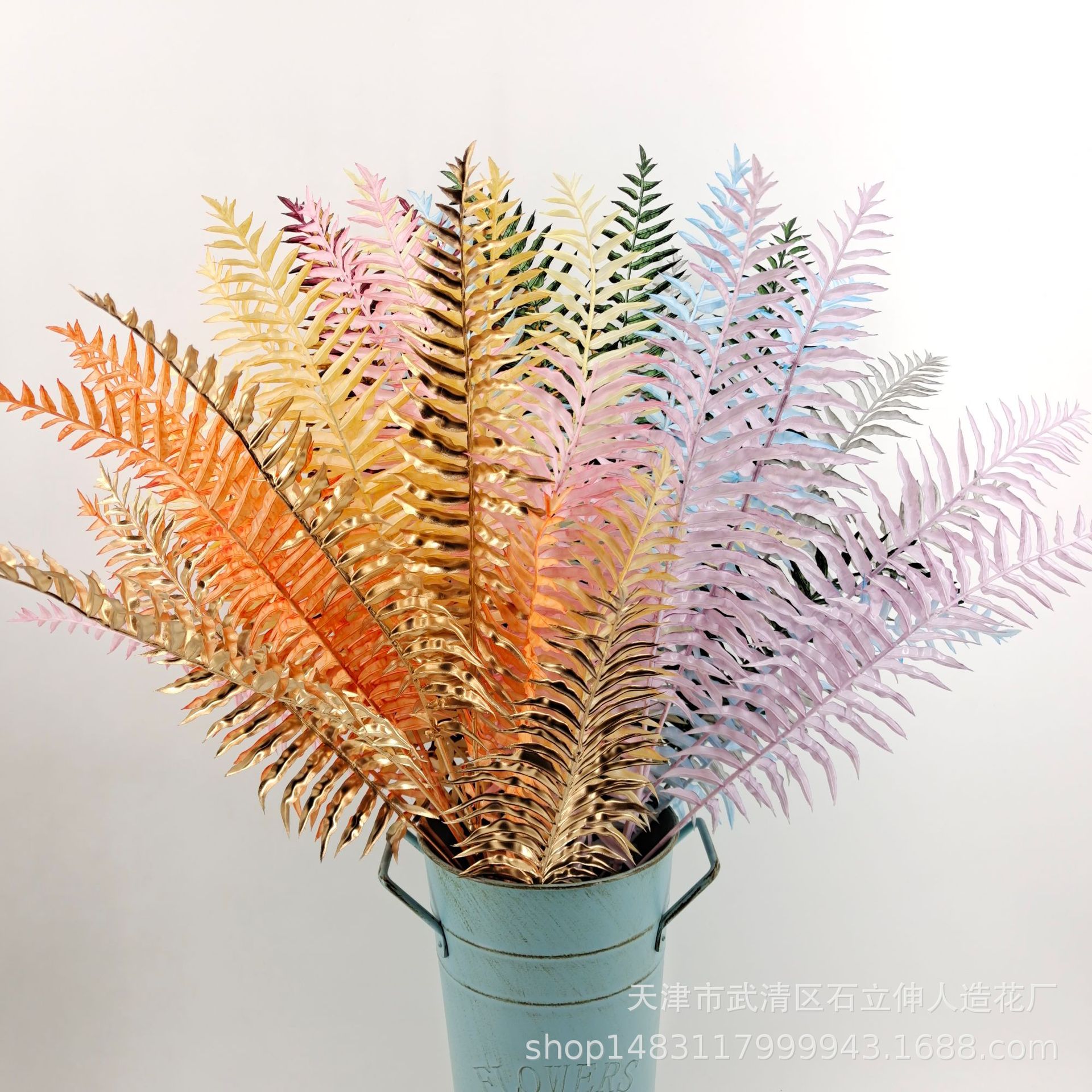 仿真5叉波斯草 迷雾 雾凇 香草婚庆装饰花吊顶森式婚礼堂工程软装