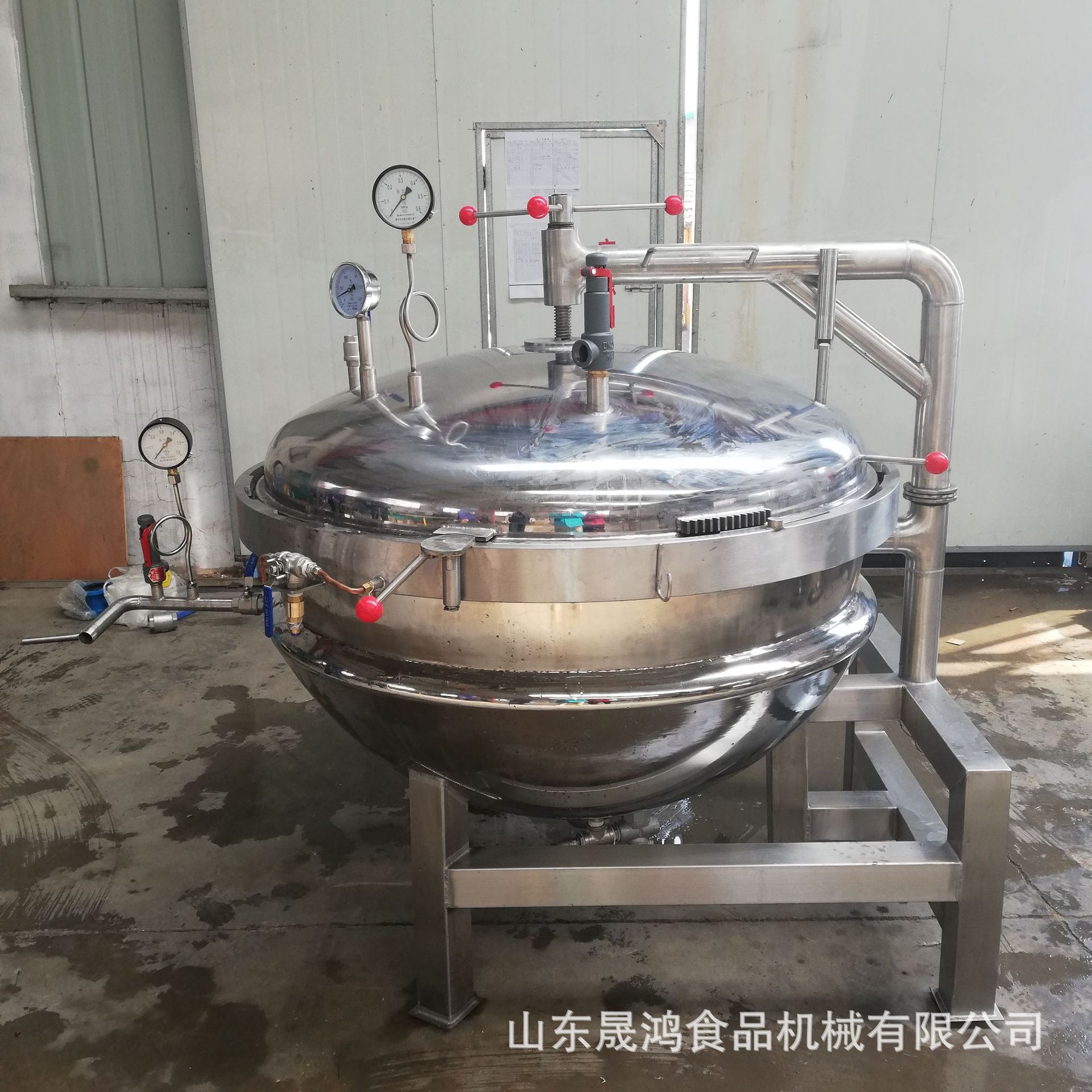 全自动高温卤蛋蒸煮锅 可倾高压肉制品卤制蒸煮锅