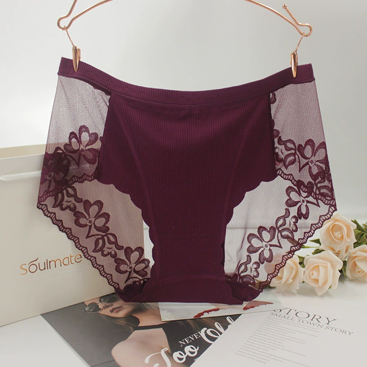 维密姑娘 Summer sexy pants, underwear, mid rise, plus size