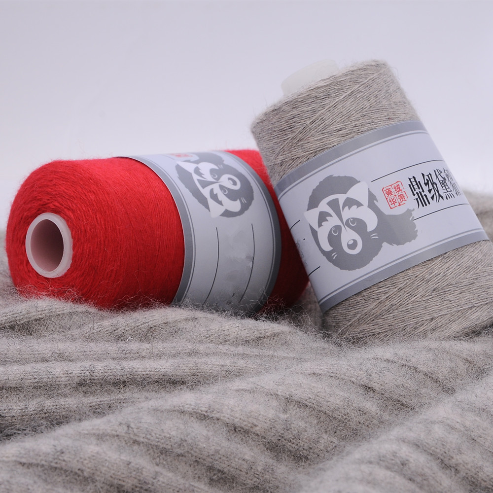 鄂尔帝尊貂绒线机织细线 手编短毛貂绒线26S/2黛貂绒线羊绒线毛线