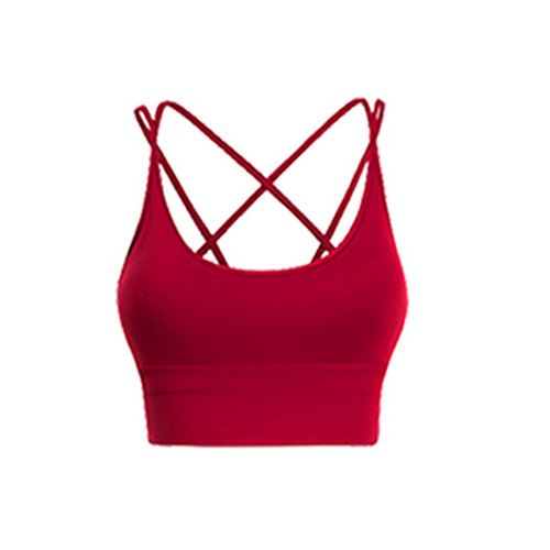 Yoga tops for women, summer sports bras, shockproof high-strength breathable backless tops, professional fitness running Pilates tops