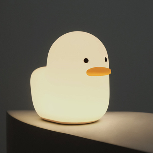 Duck silicone night light USB charging cute pat light bedroom sleep eye protection companion sleep timer night light