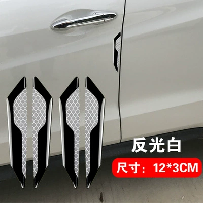 Qapı və bamper qoruyucu zolaqlar body anti-scratch strip reflective warning - black-outside-and-white-inside-4-pack-as-shown-in-the-figure