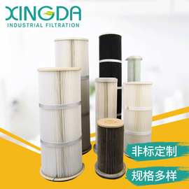 定制净化器焊烟滤芯聚酯纤维滤筒抛丸机除尘器滤筒过滤网筒滤芯