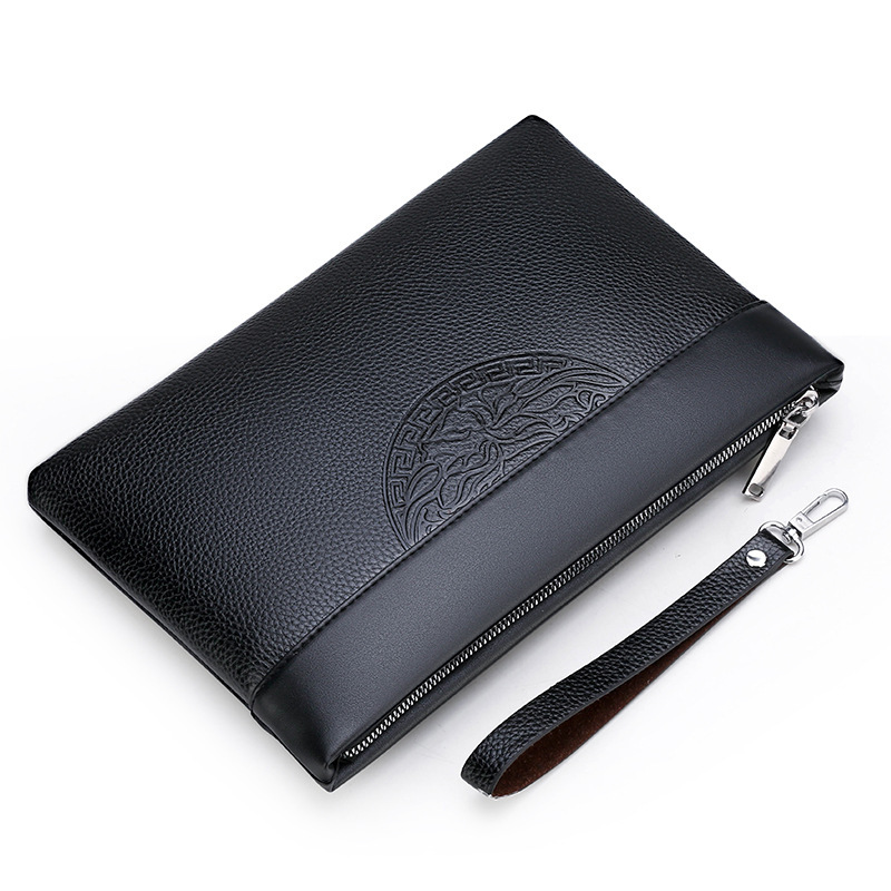 Hicason Men's Clutch Bag 2026 New Trendy Men's Handbag Business Large Capacity Soft Leather Envelope Bag Hicason Men's Clutch Bag 2026 New Trendy Men's Handbag Business Large Capacity Soft Leather Envelope Bag