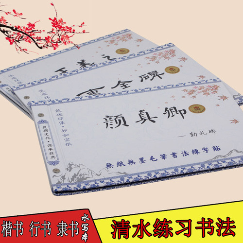 Biyou rice water writing cloth copybook non-woven imitation Xuanshui writing brush calligraphy copybook Yan Ouliu Wang Yizhi's red tracing