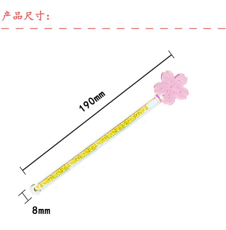 Flor de vidrio varilla de agitación resistente al calor varilla de vidrio café leche en polvo cóctel regalo para la novia Día de San Valentín ventas directas de la fábrica