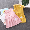 Children's skirt, summer clothing for early age, cute fashionable tank top sleevless, dress, Korean style