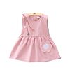 Children's skirt, summer clothing for early age, cute fashionable tank top sleevless, dress, Korean style