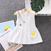 Children's skirt, summer clothing for early age, cute fashionable tank top sleevless, dress, Korean style