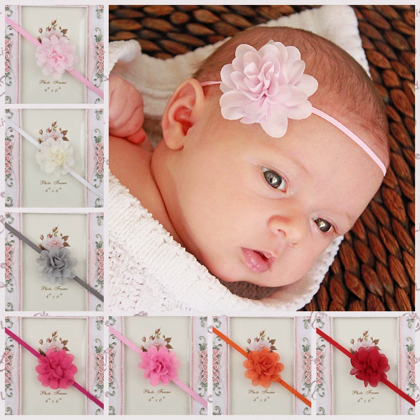 Children's small shiffon headband, hair accessory, European style, (Physicals), thin strap