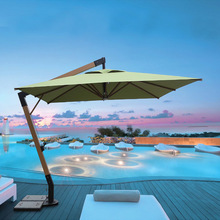 遮阳伞户外庭院伞米白色吊伞售楼部花园7字型外摆室外户外咖啡厅