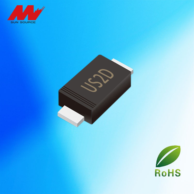 二极管整流器 贴片快恢复整流二极管US2DF 2A/200V SMAFL封装