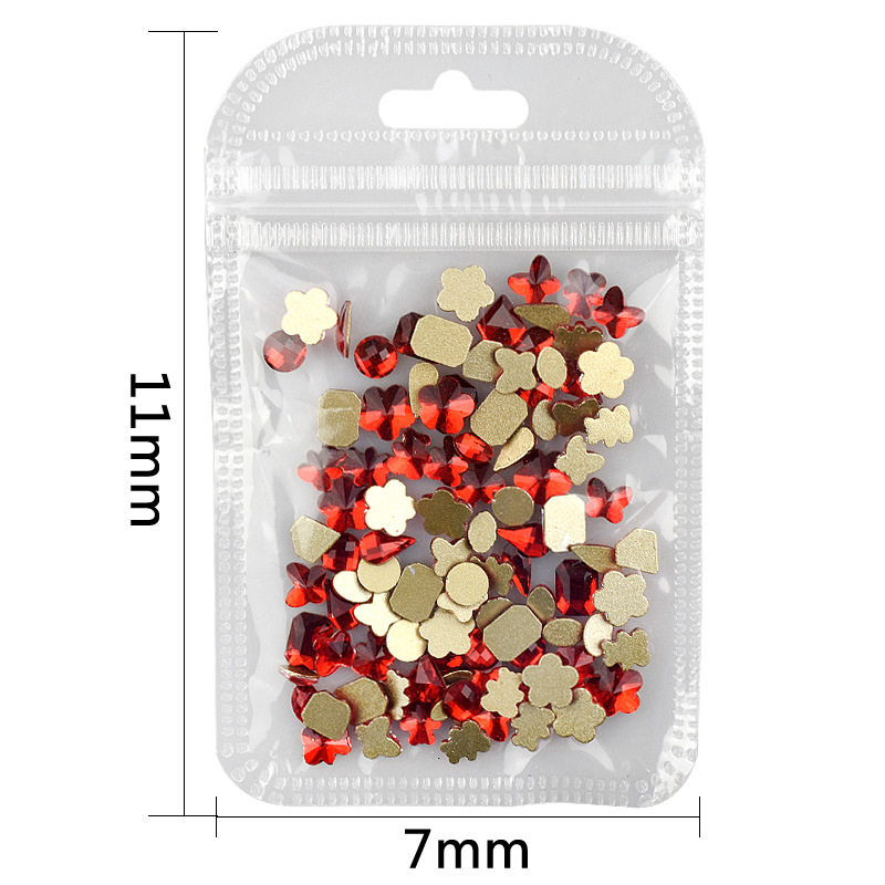 Flash 100 Unids desgaste de la resina de uñas joyería de uñas de diamantes de forma especial plana color mágico blanco AB uñas de color Rhinestone