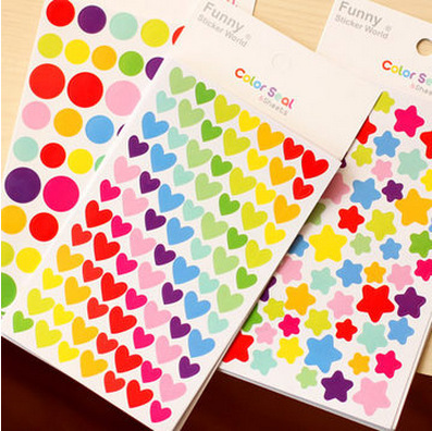 Love Stars Cute Color Stickers Handbook Growth Manual Children's Cartoon Stickers Handmade DIY Photo Album Materials