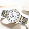 B-559 Men's Golden Shell White Noodle Gold Steel Belt