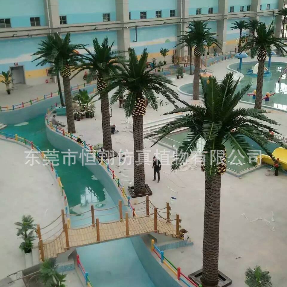 Simulación del fabricante de árboles de algas canarianas estilo explosivo parque acuático paisajismo 8 metros FRP artificial falso árbol de algas de plata