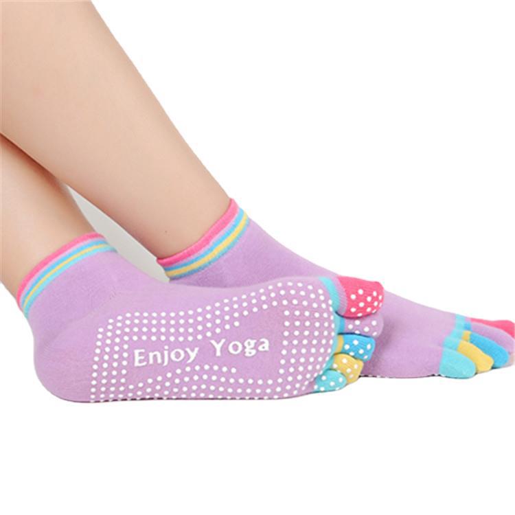 Venta al por mayor nuevo tacón de mujer dispensando anti-HUA calcetines de yoga deportes saludables calcetines de cinco dedos