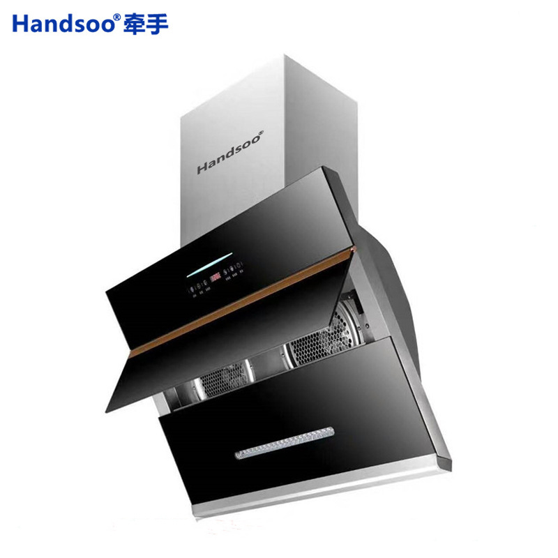 双电机大吸力侧吸式抽吸油烟机自动蒸汽清洗不锈钢可厨卫电器加盟