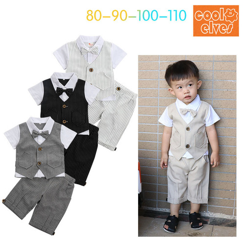Wholesale children's clothing, British-style suit children's set baby clothes summer gentleman's dress boys summer wear