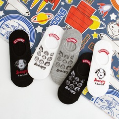 Japanese cute dog women invisible socks, women's boat socks, silicone anti-slip socks, sock liner socks