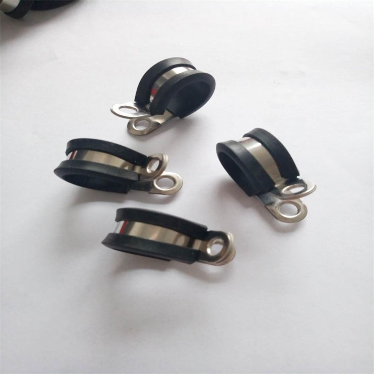 R型包胶管夹 金属包胶软管夹 单边固定R型卡箍西安厂家