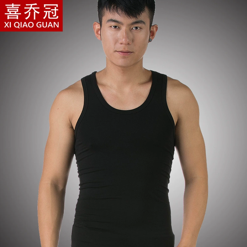 Summer cotton thin white vest, round collar, wholesale